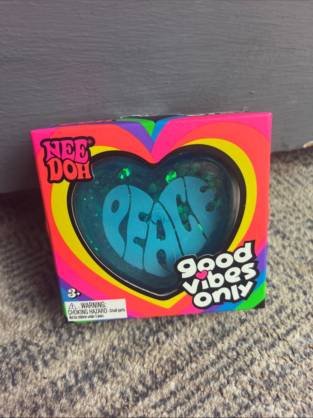 Needoh Blue Heart Stress Ball - “Peace”
